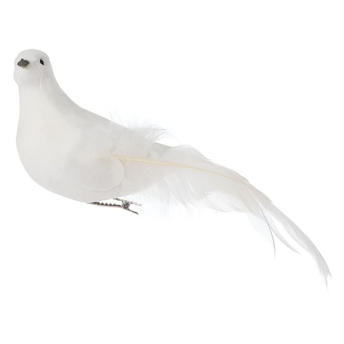 Artificial white dove with - white,