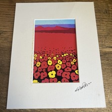 Stan Rosenthal Print. Poppy Field Print. Signed. Unframed.