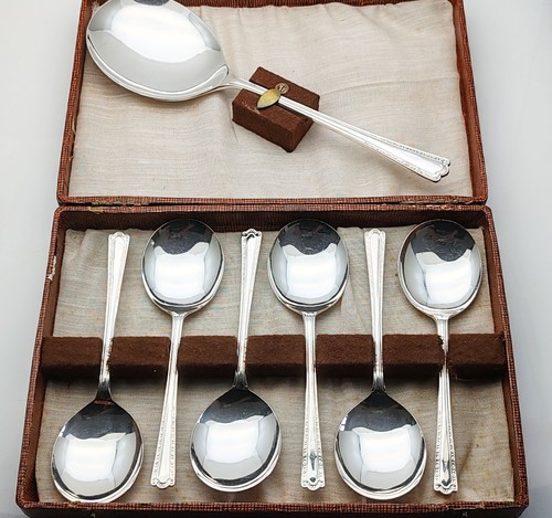 Cased pudding spoons set - cased, &