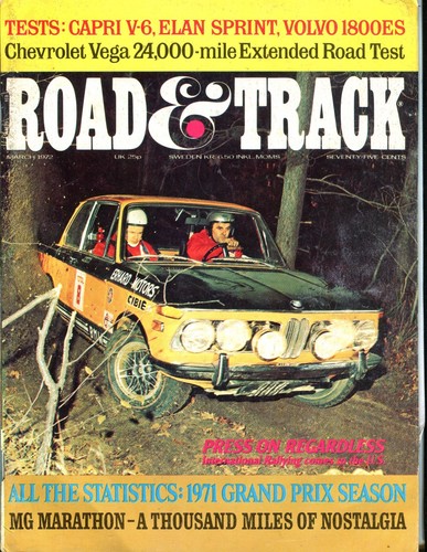 Road track magazine march - road,