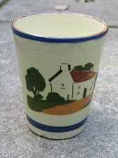 Antique Devon Ware Beaker With Moto By DMW