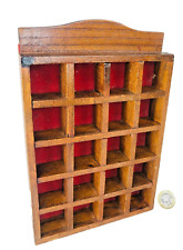 Thimble Shelf Wooden Display Wood Well Made Vintage ra