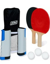 Portable Table Tennis Set Two Bats, Ping-Pong Balls, Net Full Set