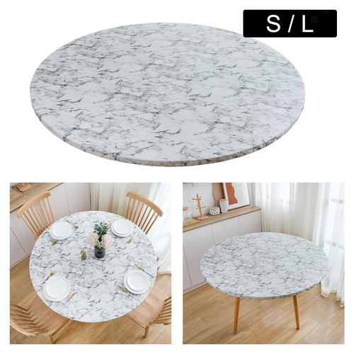 Round vinyl fitted tablecloth - vinyl,