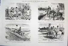 Original Old Antique Print