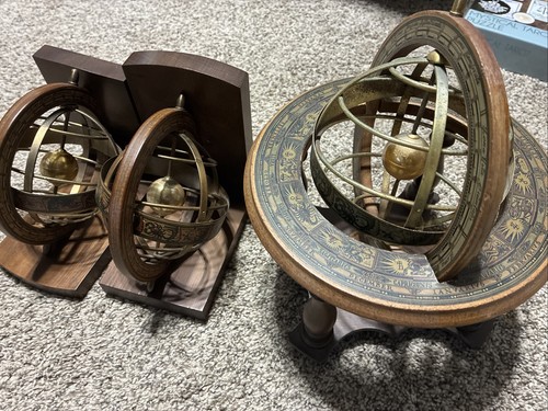 Vintage brass zodiac armillary - vintage,