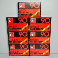 Vintage BASF LH Super 90 SM Cassette x 7 Audio Tape Bundle Made in Germany