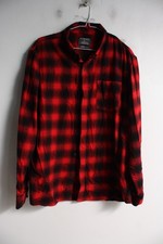 Primark Mens Check Flannel Shirt Red - Size Large L (F28)
