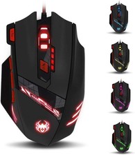 Zelotes T90 Gaming Mouse 9200 DPI, 8 Programmable Buttons Multi-Modes LED lights