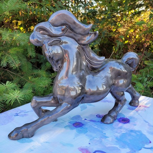 Vintage horse statue mcm large - statue,