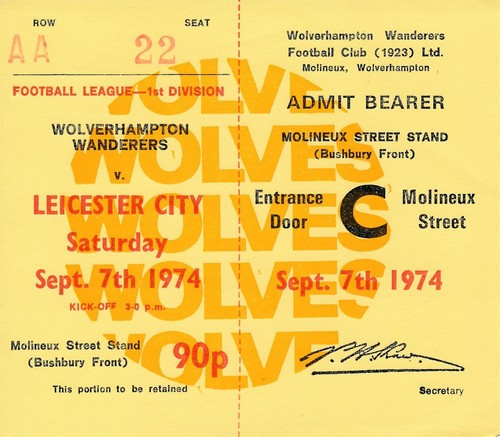 Ticket wolves leicester - wolves,