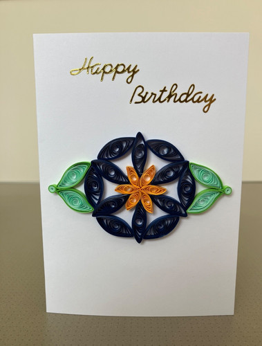 Handmade quilled card - quilled,