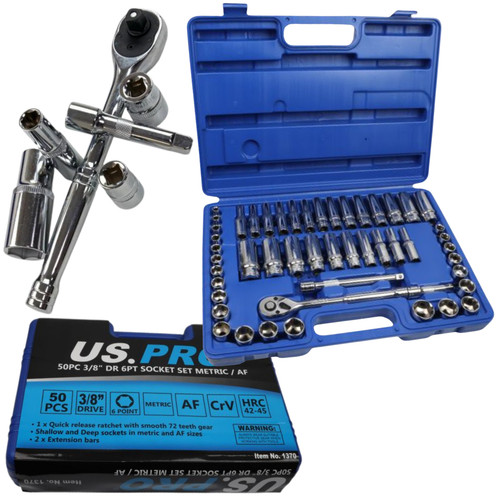 Pro 50pc drive socket - us,