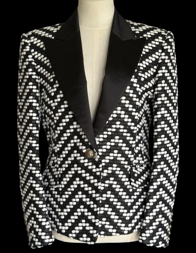 Balmain black white tweed - black, &