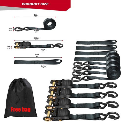 Retractable ratchet straps - straps, 4