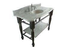 Cast Iron Vanity Unit Windsor & Buckingham Carrara Marble