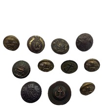 Vintage Military Button Mixed