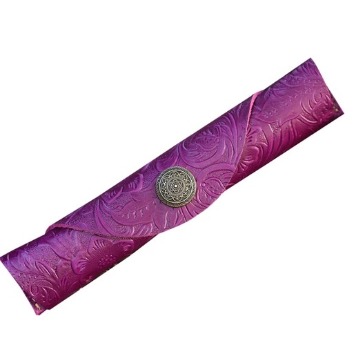 Vintage purple carved leather - vintage,