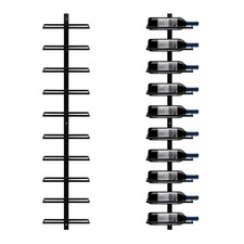 Wine Rack 10 Bottle Storage Holder Display Rack for Home Kitchen Wall Mounted