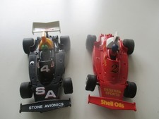 Pair of 1970's Scalextric C124 Ferrari 312Ts in red & black for Spares or Repair