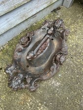 Original old antique Victorian Black cast iron boot scraper