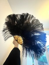 Large black ostrich feather - large,