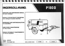 Ingersoll - Rand Compressor P180D Operators & Maintenance Manual - P180 D