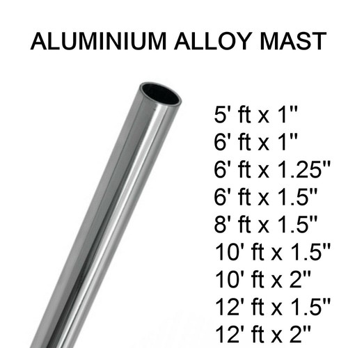 Alloy mast 8 - alloy, 6'