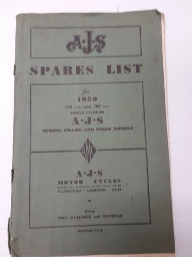 Ajs parts catalog spares list - catalog,,