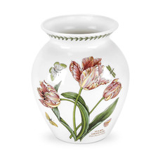 Portmeirion Botanic Garden Pink Parrot Tulip Vase 50th Anniversary DISCONTINUED
