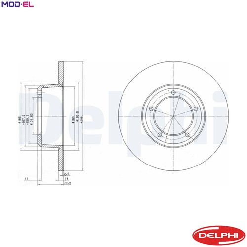 Brake disc bg2297 for - disc,