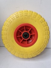 Solid Wheels 4 10/ 3.5-4 Puncture Proof PU Full Tyre for Wheelbarrow Trolley 