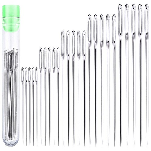 25pc big eye sewing needles - 25pc,