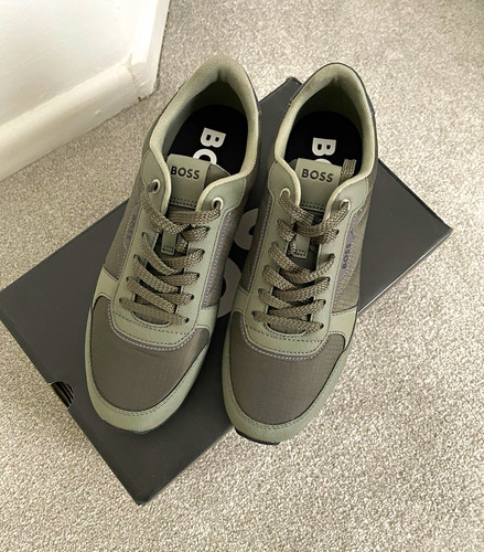 Boss grey low top lace - grey, up
