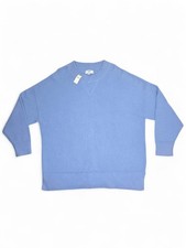 Aerie blue ribbed crew - blue,