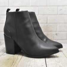 Womens Fabulous Footwear George Black Zip Up High Heel Ankle Boots UK 5 EUR 38