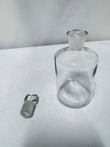 Vintage clear glass apothecary - clear,