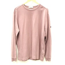 Mens STONE ISLAND Purple Long Sleeve Badge* Crew Neck Tshirt Size UK L A19