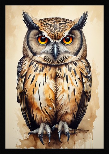 Epic owl framed - epic, art