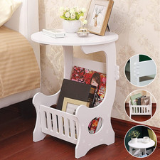 Bedside Table White Drawer Cabinet Small Side End Table Nightstand Storage Shelf