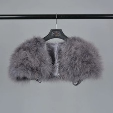 Genuine Ostrich Feather Bolero