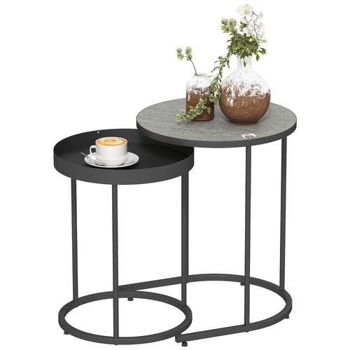 Homcom nesting side table - side, set
