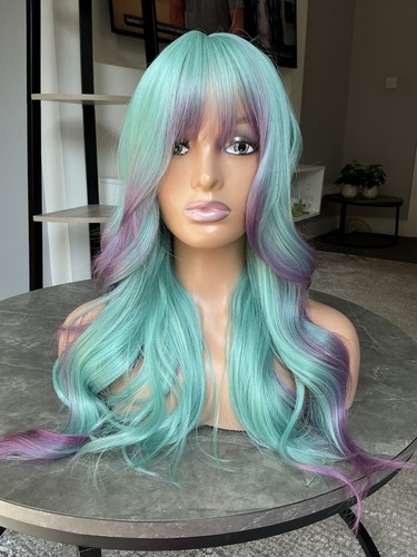 Blue and green wig cosplay - green,