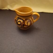 Brixham Pottery Small Patterned Jug, Approx 7.5cm Tall And A Diameter Of 8cm
