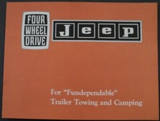1965 Four Wheel Drive Jeep Trailer Towing and Camping Sales Brochure ORIGINAL