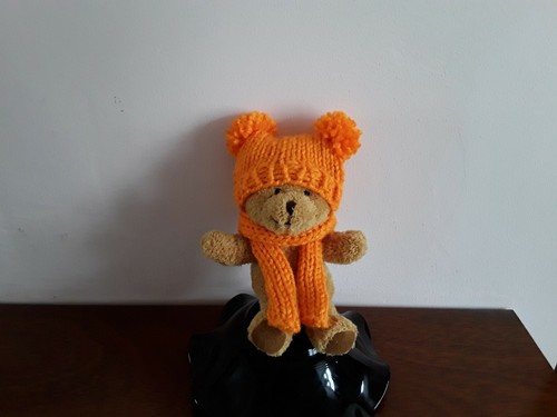 Hand knitted hat - and, scarf