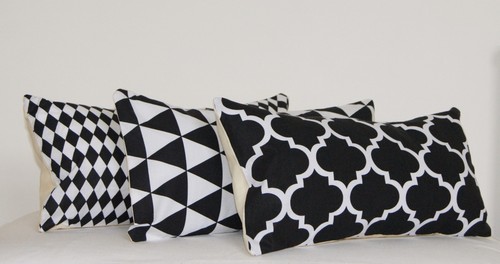 Oblong cushion covers black - oblong,