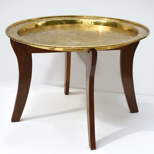Engraved brass tray - engraved, table