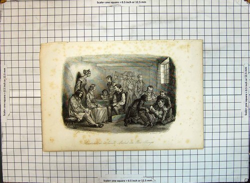 Antique old print - old,
