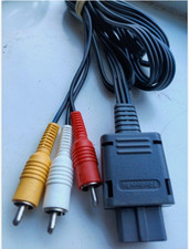 Official Nintendo AV Cable Audio TV Lead RCA adapter Snes N64 Gamecube Original